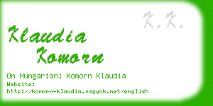 klaudia komorn business card